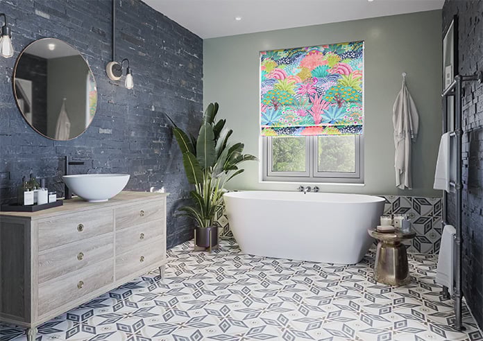 Kolkata Velvet, Rainbow - Motorised Roman Blind - Image 6